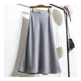 Luna Satin Fishtail Skirt