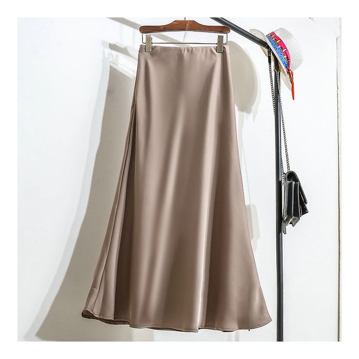 Luna Satin Fishtail Skirt