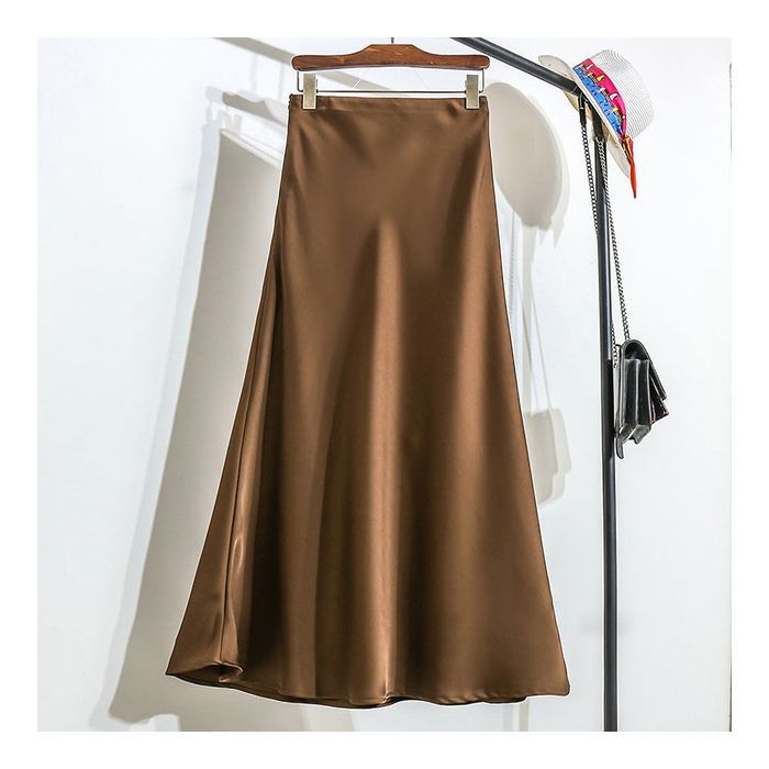 Luna Satin Fishtail Skirt