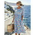 Women's Loose Fit Floral Print A-Line Dress