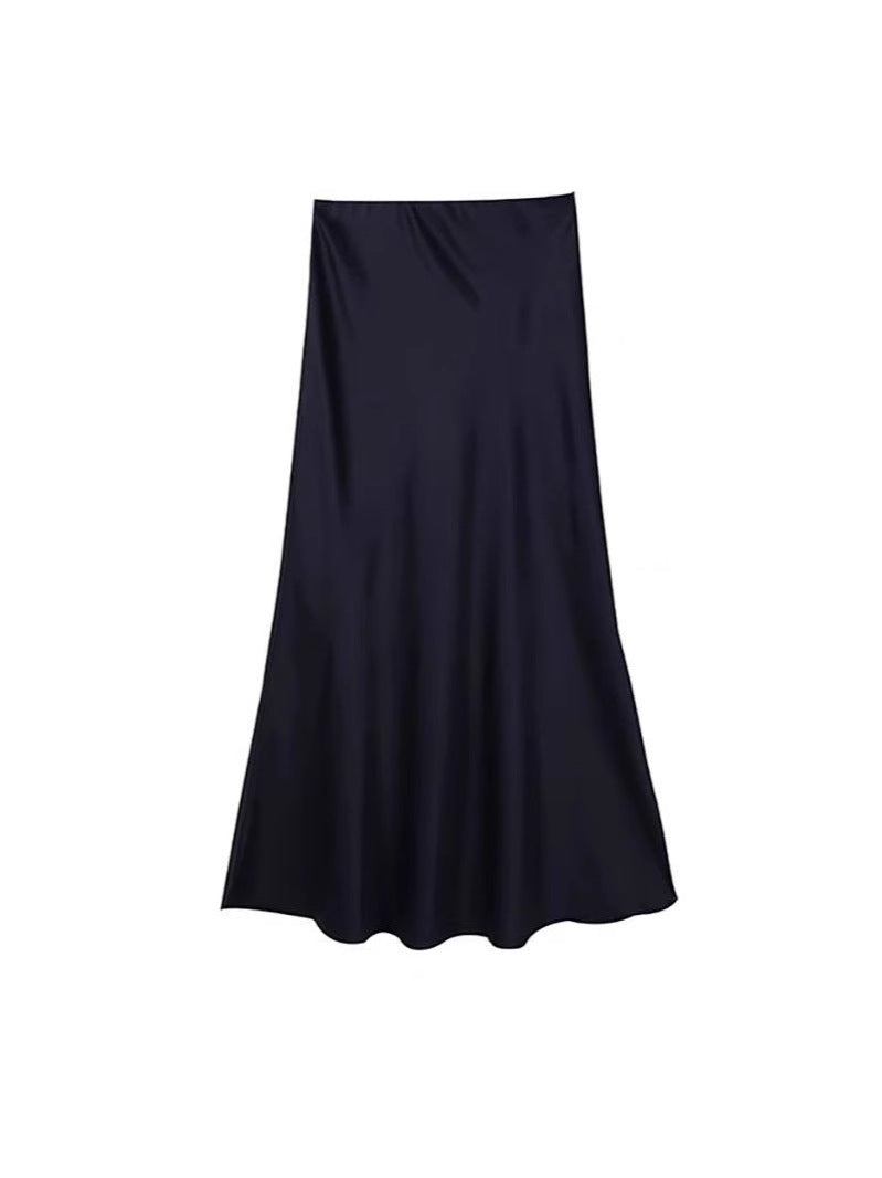 Luna Satin Fishtail Skirt