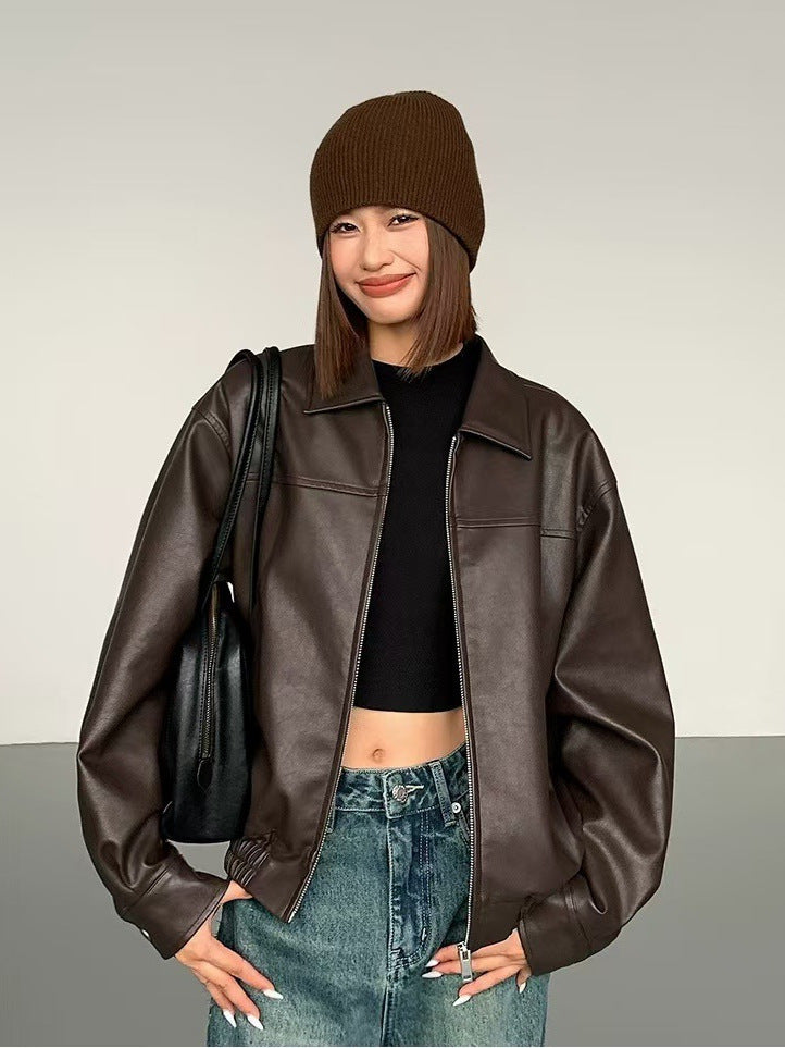 Vera Vintage Faux Leather Jacket