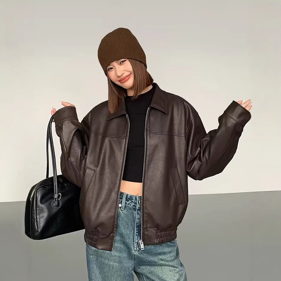 Vera Vintage Faux Leather Jacket