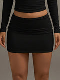 Low-Waist Tight-Fitting Short Skirt