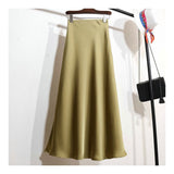 Luna Satin Fishtail Skirt