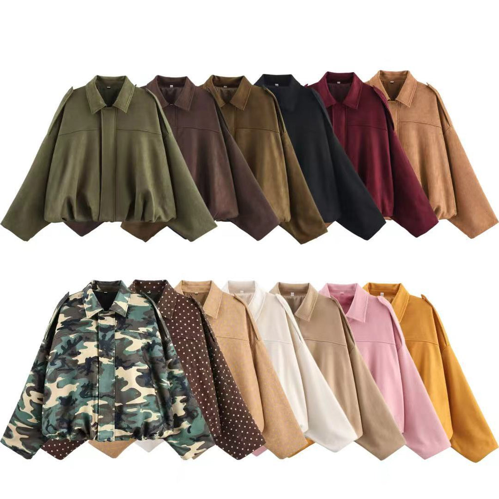 Sienna Relaxed Suede-Style Jacket