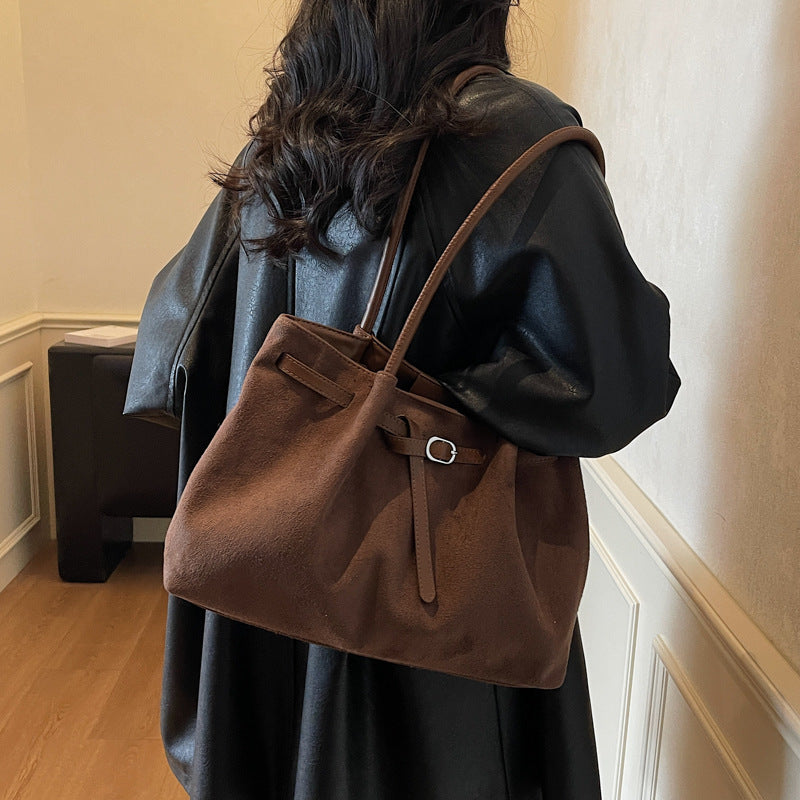 Suede Large Capacity Tote Bag for Women