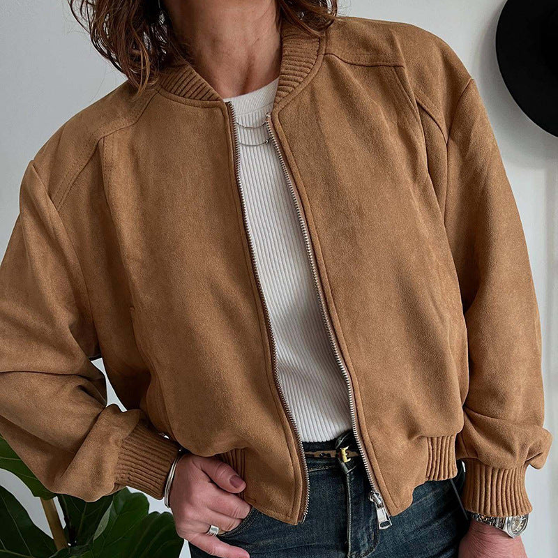Zipper jacket lady coat