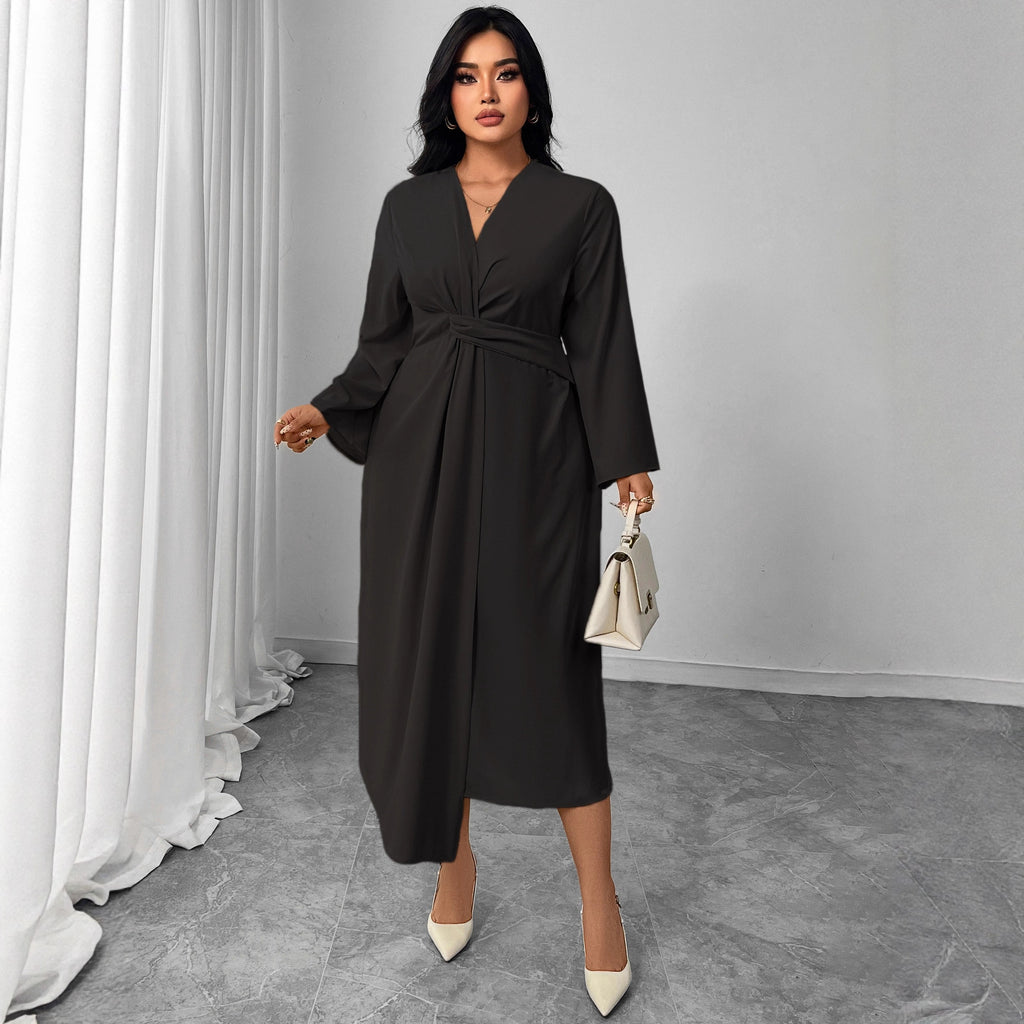 Elegant Long Sleeve Slim Fit Dress