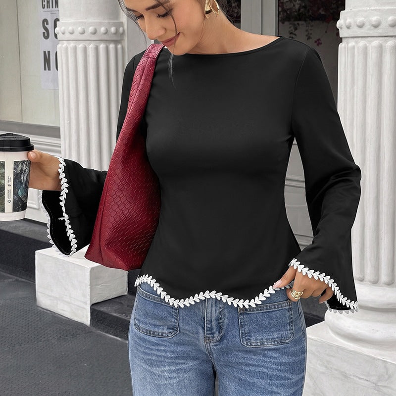 Womens A-line Long Sleeve Blouse