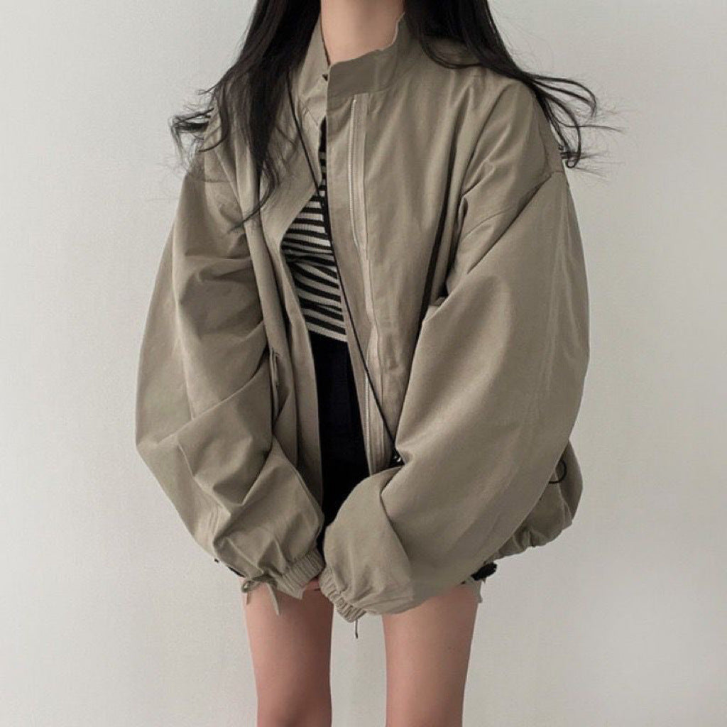 Korean Style Loose Baseball Jacket