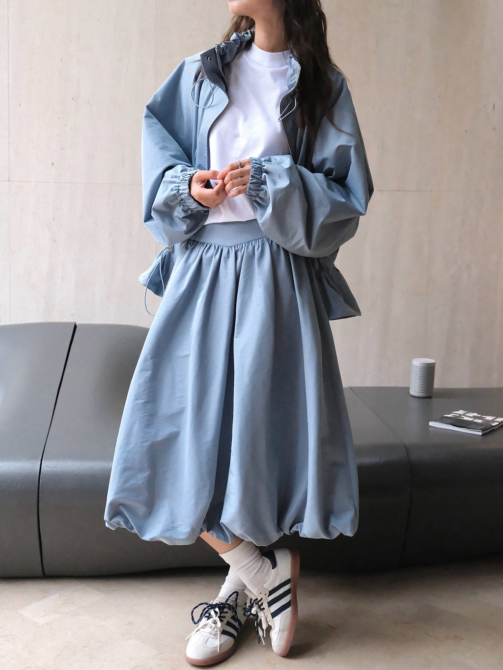 Style Retro Puffy Flower Skirt