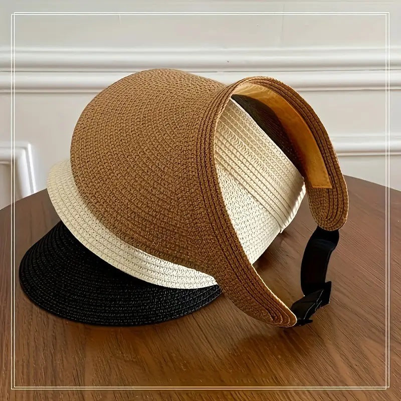 Straw Brim Sun Hat with UV Protection
