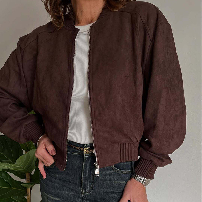 Zipper jacket lady coat