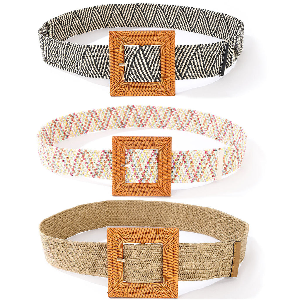 Fashion Simple Woven Elastic Pp Decorative Belt