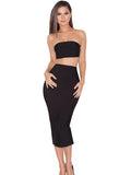 Women High Waist Bodycon Back Split Zipper Bandage Mini Skirt