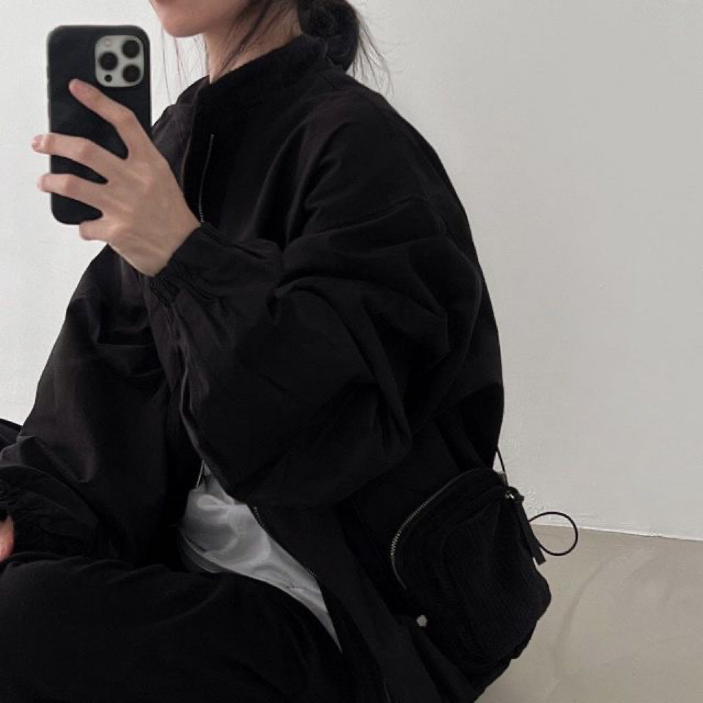 Korean Style Loose Baseball Jacket