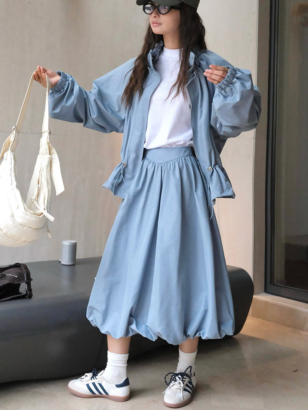 Style Retro Puffy Flower Skirt