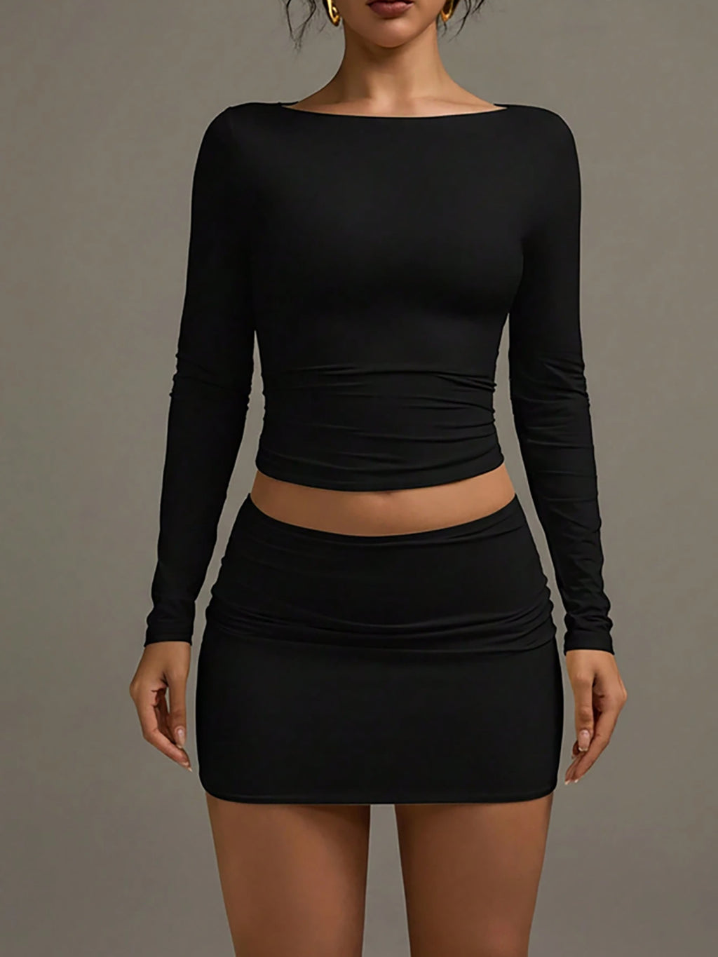 Low-Waist Tight-Fitting Short Skirt