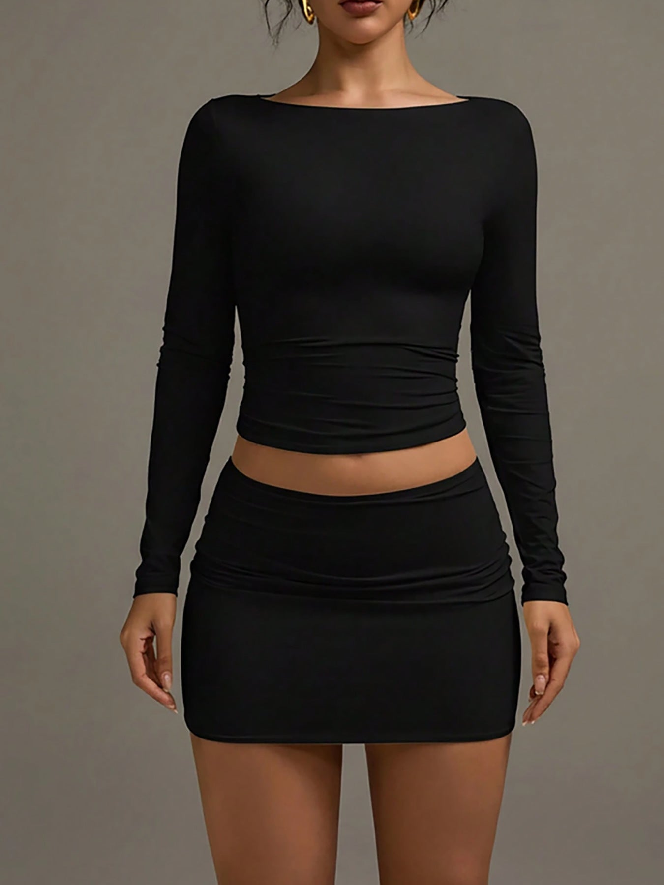Low-Waist Tight-Fitting Short Skirt