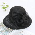 Elegant Lace Sun Hat with Floral Design