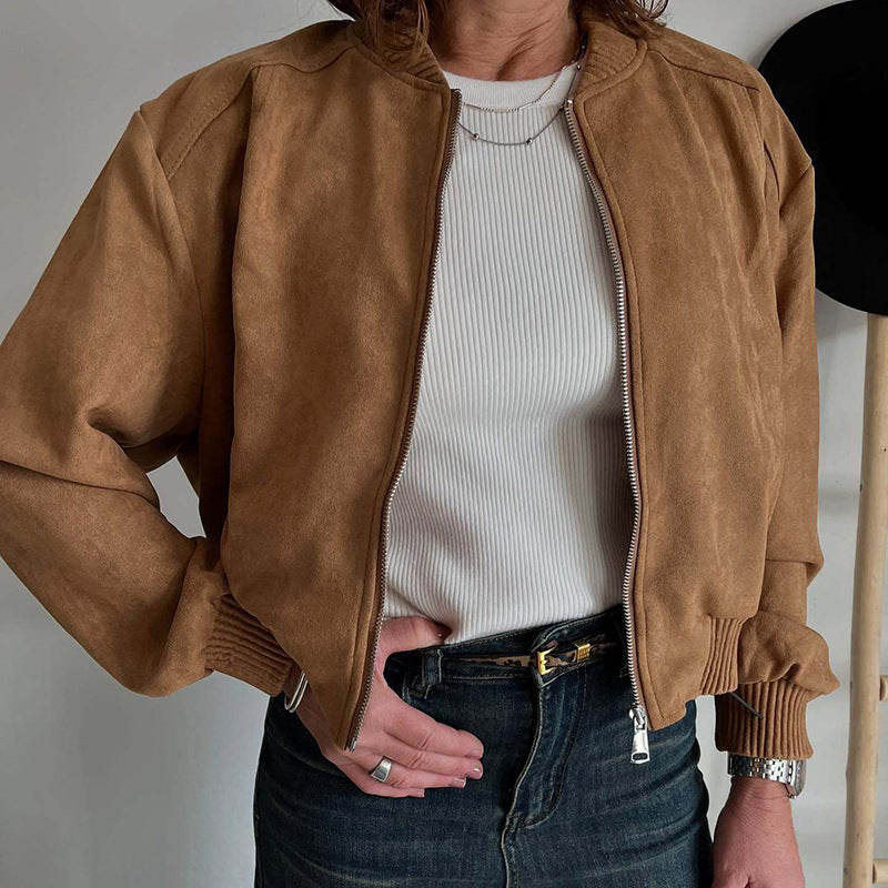 Zipper jacket lady coat