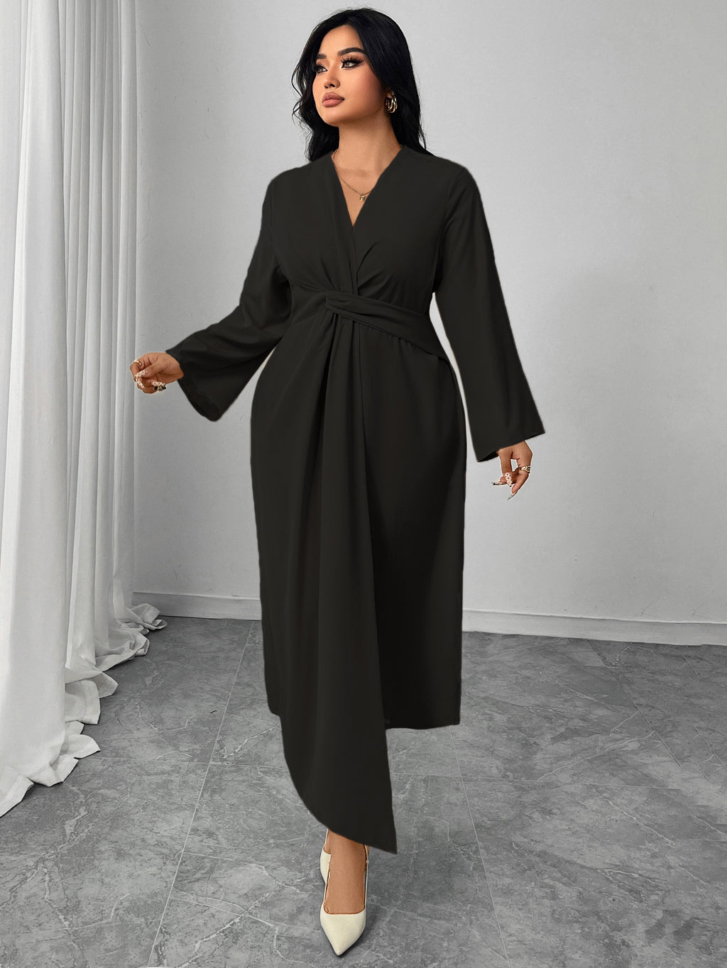 Elegant Long Sleeve Slim Fit Dress