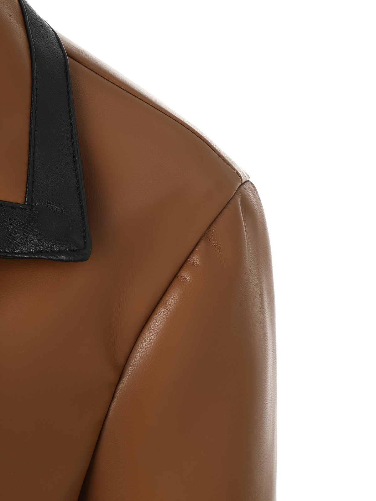 Womens PU Leather Jacket with Belt