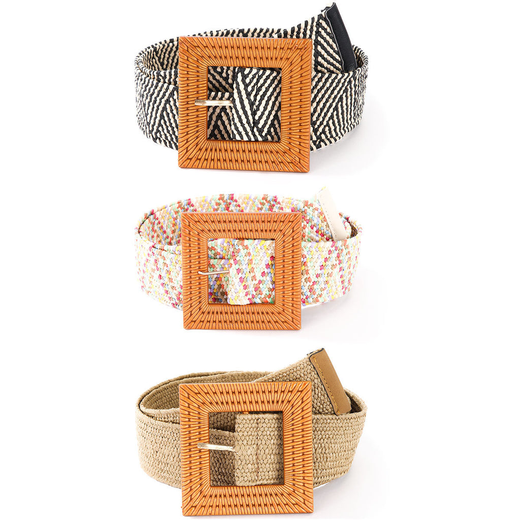 Fashion Simple Woven Elastic Pp Decorative Belt